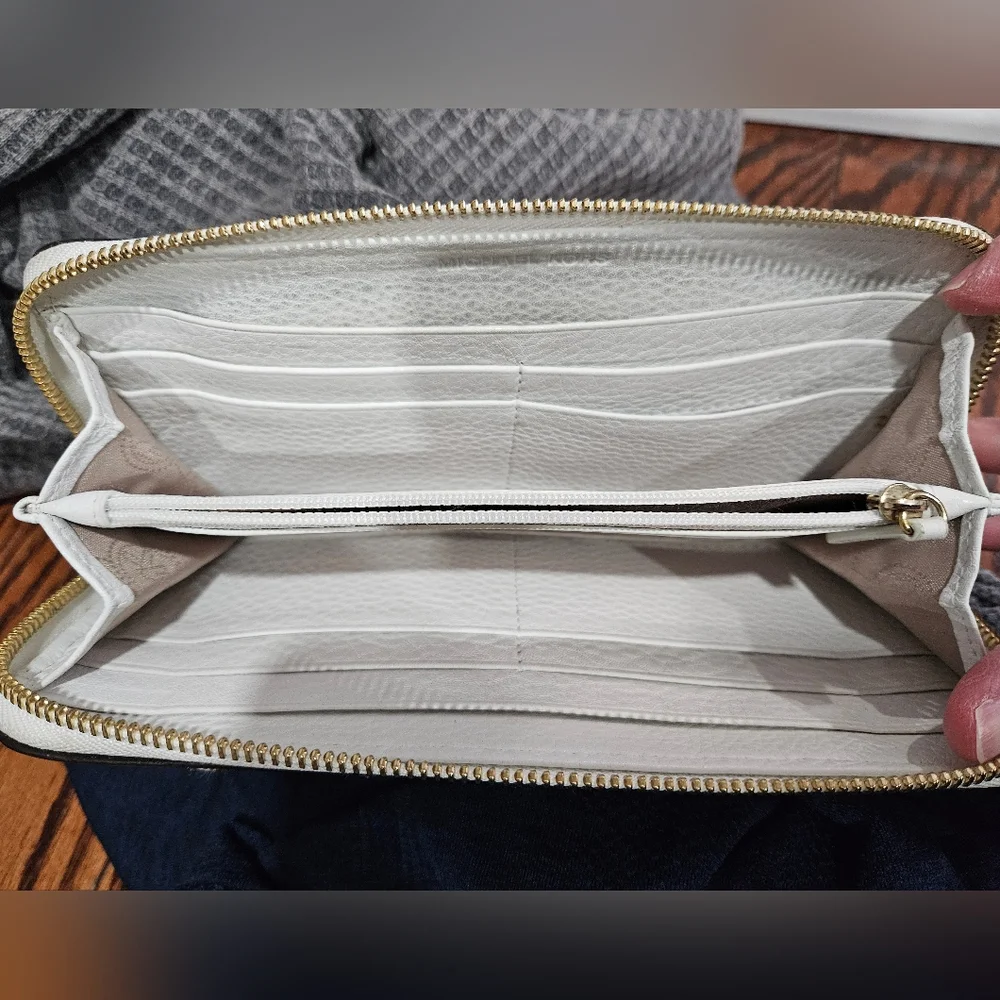 Michael Kors Cream Wristlet with Gold Accents - Picture 2 of 3